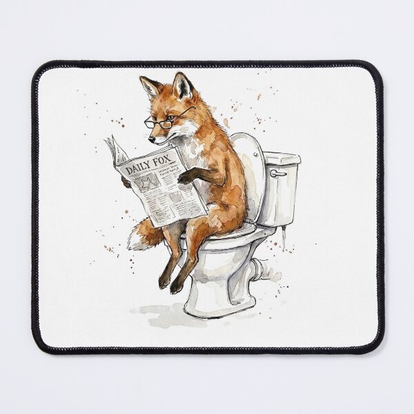 Item preview, Fox On Toilet designed and sold by Roy & Tiffany.