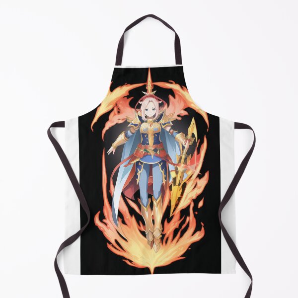 Item preview, Art - Stylized fantasy warrior, Flaming aura and golden armor designed and sold by AnimeShin.