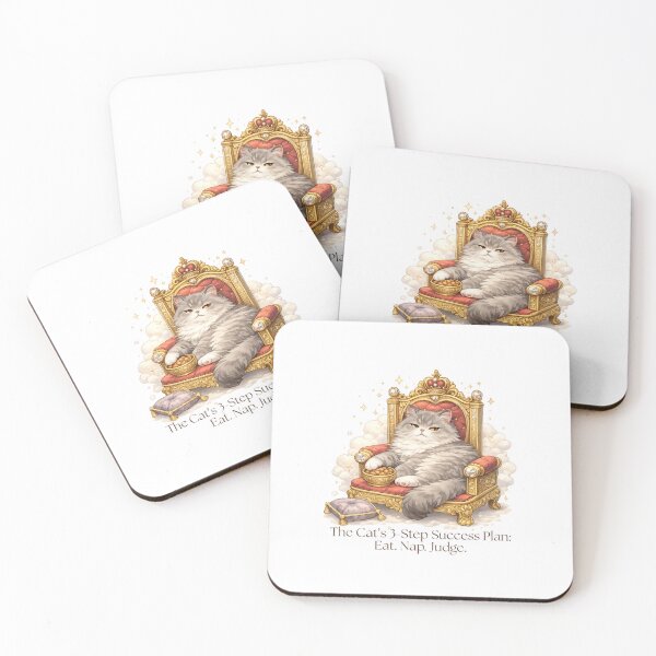 Item preview, Success Plan: Eat. Nap. Judge. - Cat Logic designed and sold by RunningWhiskers.