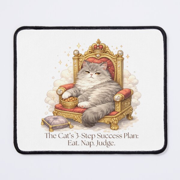 Item preview, Success Plan: Eat. Nap. Judge. - Cat Logic designed and sold by RunningWhiskers.