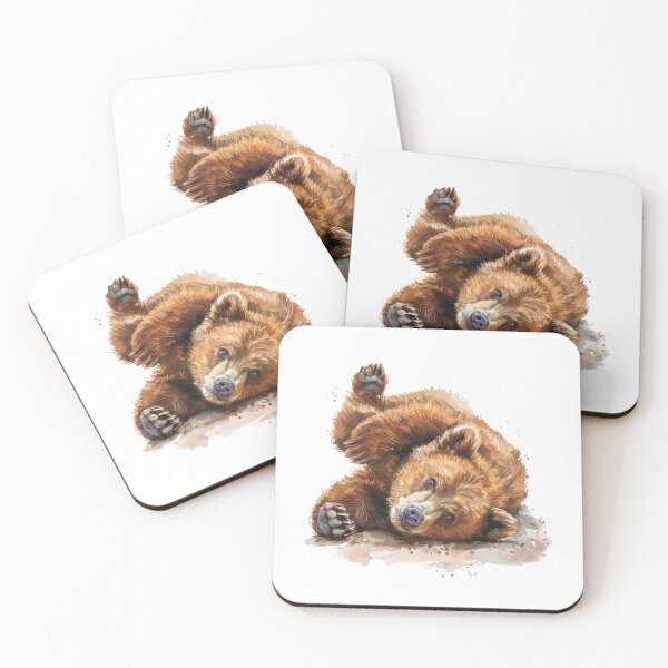 Item preview, Bear Cub | Cute Woodland Animal Watercolor Art designed and sold by Mandayartstudio.