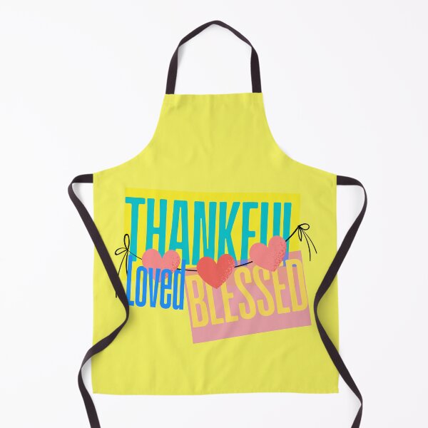 Item preview, Thankful Loved Blessed Retro Typography | Christian Gratitude Quote | Colorful Inspirational Design designed and sold by HappyNestIN.
