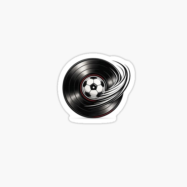 Item preview, Pitch Perfect Vinyl - Minimalist Soccer Football Music Lover Sticker designed and sold by FightStamp.
