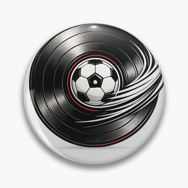 Artikelvorschau, Pitch Perfect Vinyl – Minimalistischer Aufkleber für Fußball- und Musikliebhaber entworfen und verkauft von FightStamp.