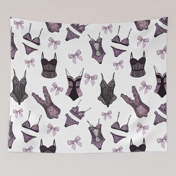 Item preview, Soft Girl Aesthetic Lingerie Pattern designed and sold by TurquoiseBird.