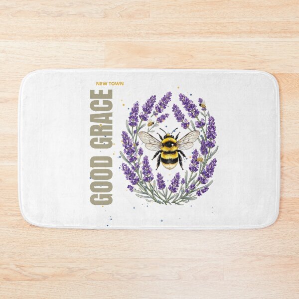 Item preview, Bee surrounded by lavender flowers with the phrase "Good Grace" designed and sold by DVerse Studio.