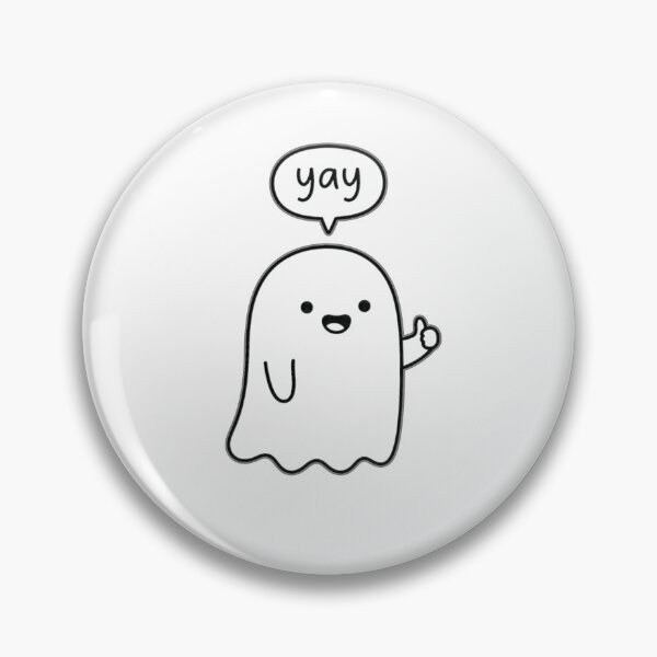 Item preview, Cute Ghost Thumbs Up Yay Speech Bubble Funny Halloween Art designed and sold by Pavnud.