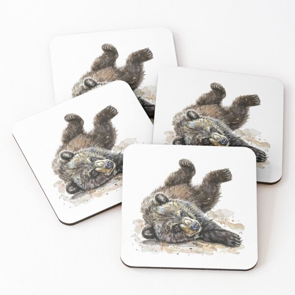 Item preview, Bear Cub | Cute Woodland Animal Watercolor Art designed and sold by Mandayartstudio.