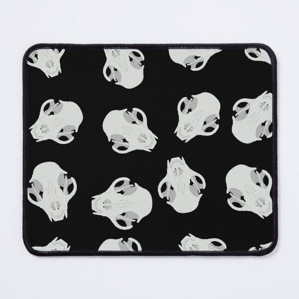 Item preview, Cat skull pattern black designed and sold by MarisaCArt.
