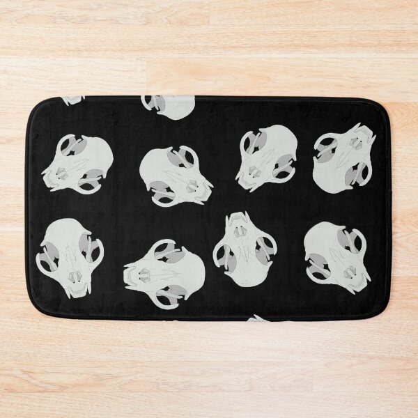 Item preview, Cat skull pattern black designed and sold by MarisaCArt.