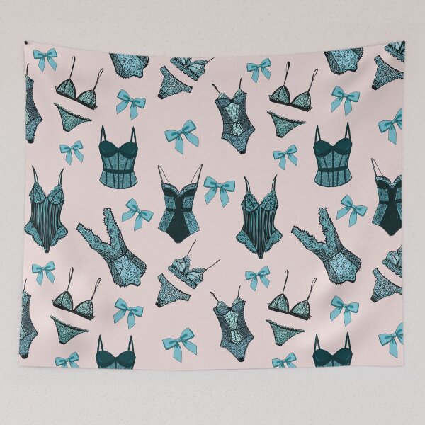 Item preview, Soft Girl Aesthetic Lingerie Pattern designed and sold by TurquoiseBird.