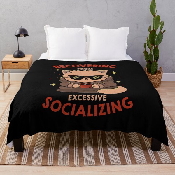 Item preview, Recovering From Excessive Socializing Tired Cat designed and sold by Tobe Fonseca®.