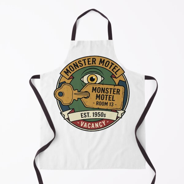 Item preview, Monster Motel Vintage Horror Badge | Retro Americana Room 13 Motel Key designed and sold by Weasel Graphix.