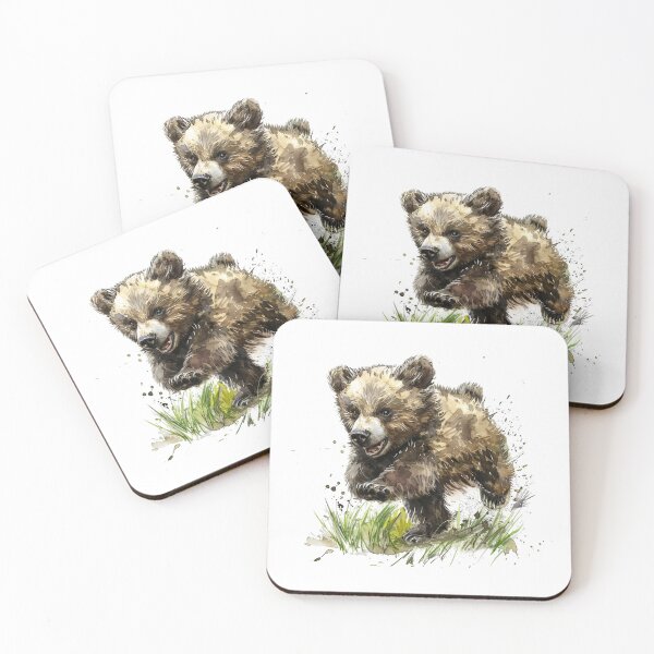 Item preview, Bear Cub | Cute Woodland Animal Watercolor Art designed and sold by Mandayartstudio.