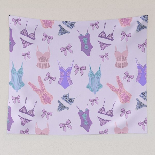 Item preview, Soft Girl Aesthetic Lingerie Pattern designed and sold by TurquoiseBird.