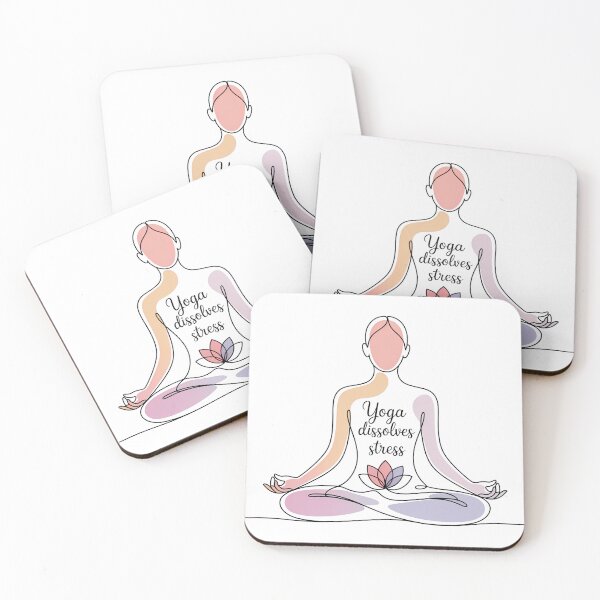 Item preview, Yoga Dissolves Stress Line Art Meditating for Calm Mind designed and sold by 108stillness.