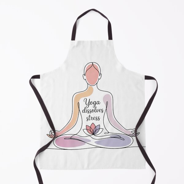 Item preview, Yoga Dissolves Stress Line Art Meditating for Calm Mind designed and sold by 108stillness.