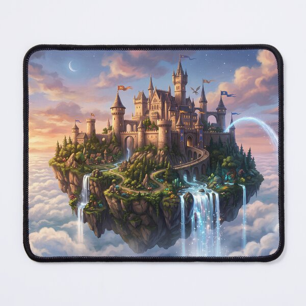 Item preview, Floating Fantasy Castle Above the Clouds designed and sold by TheOctopusArt.
