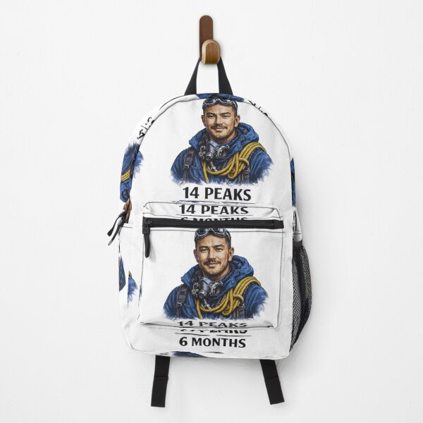 Item preview, 14 Peaks 6 Months High Altitude Climbing Portrait Art designed and sold by GabeMountainArt.