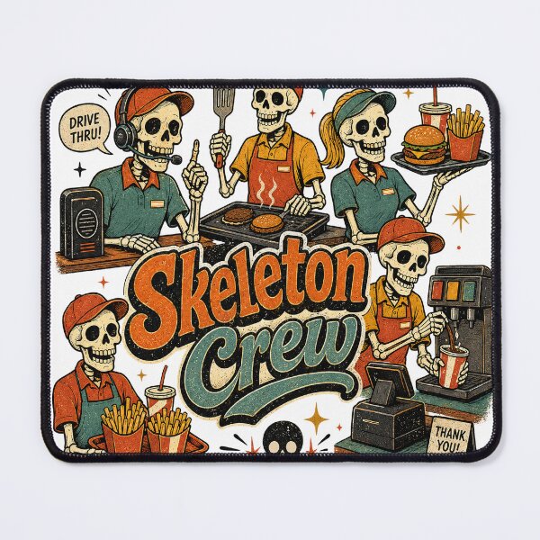 Item preview, Skeleton Crew – Funny Retro Fast Food Workers Halloween Design designed and sold by TVPS17.