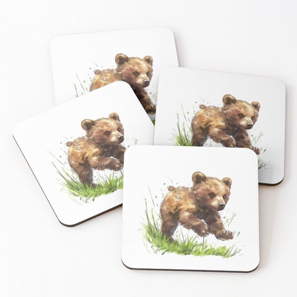 Item preview, Bear Cub | Cute Woodland Animal Watercolor Art designed and sold by Mandayartstudio.