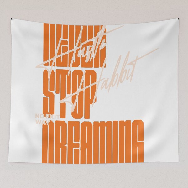 Item preview, Never Stop Dreaming Hustle Rabbit Typography Tee designed and sold by andry01.