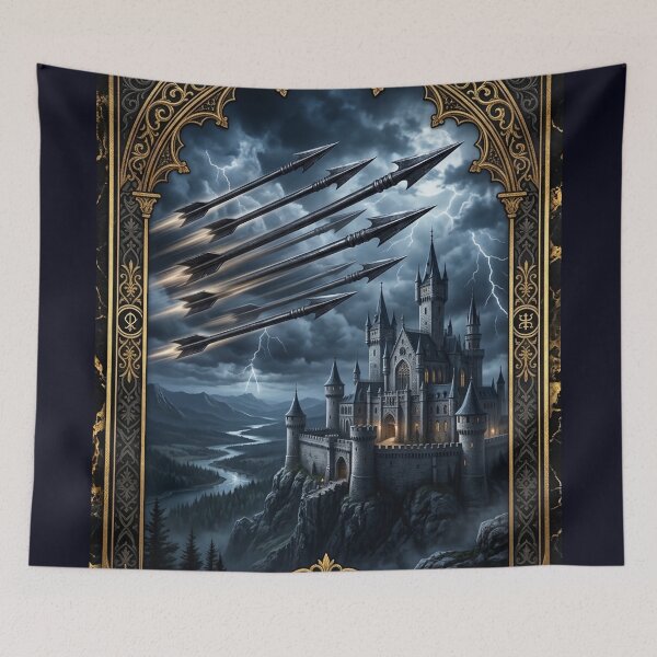 Item preview, Eight of Rods- tarot card designed and sold by Studio77-Gothic.