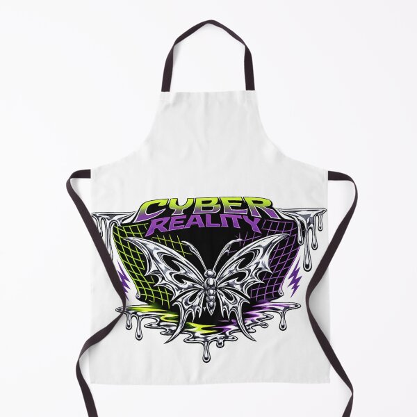 Item preview, Cyber Tribal Chrome Butterfly Anti Design Y2K T-Shirt designed and sold by zdzdesigner.