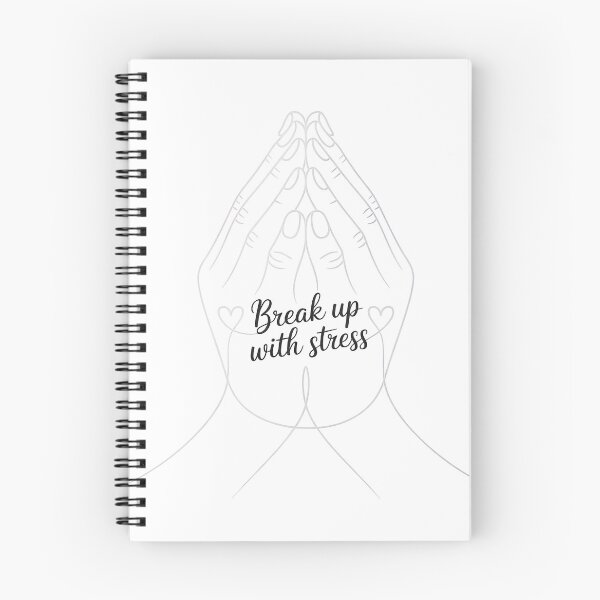 Item preview, Break Up with Stress Hands in Prayer Line for Holistic Wellness designed and sold by 108stillness.