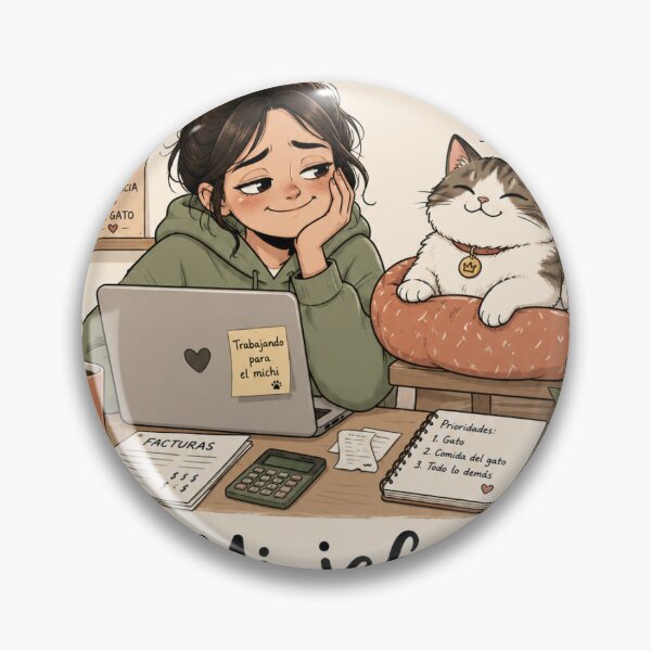 Item preview, I work to support my cat. designed and sold by NiloStudio.