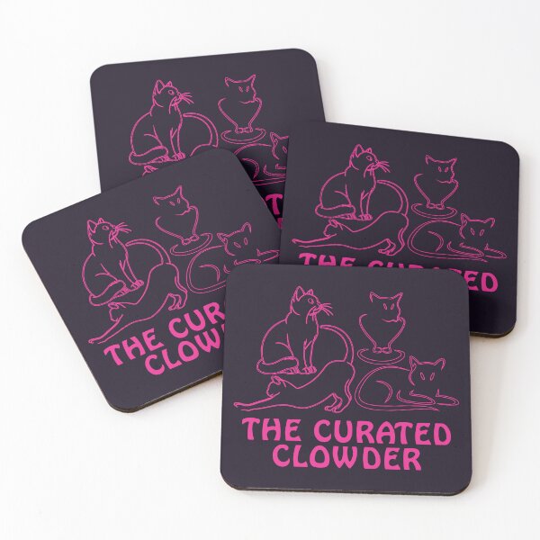 Item preview, The Curated Clowder Pink Cat Line Art Cute Feline designed and sold by Joshbrowny.