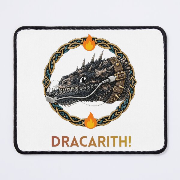 Item preview, Dracarith Dragon with Braces Celtic Flame Crest designed and sold by anierladsas.