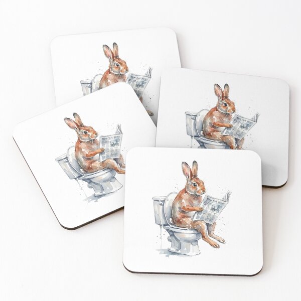 Item preview, Bunny Reading Newspaper designed and sold by Roy & Tiffany.