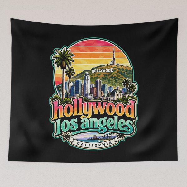 Item preview, Hollywood Los Angeles California Watercolor designed and sold by TomFrontierArt.