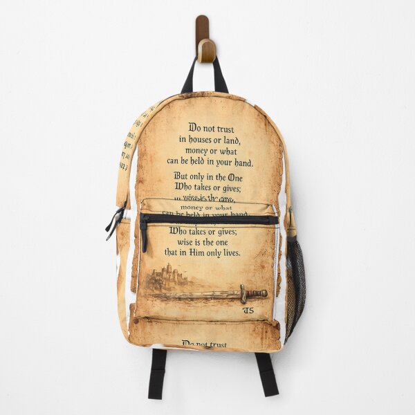 Item preview, Trust in God Medieval Parchment Art, Christian Faith Quote with Castle and Sword, Inspirational Gothic Wall Decor and Apparel Design designed and sold by TerScott.