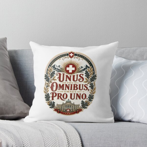 Item preview, Swiss Latin Motto Federal Palace Confederatio Helvetica designed and sold by AntiqueImages.