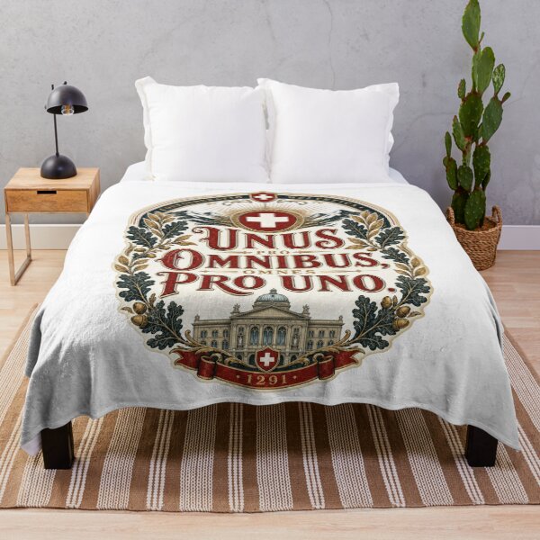 Item preview, Swiss Latin Motto Federal Palace Confederatio Helvetica designed and sold by AntiqueImages.