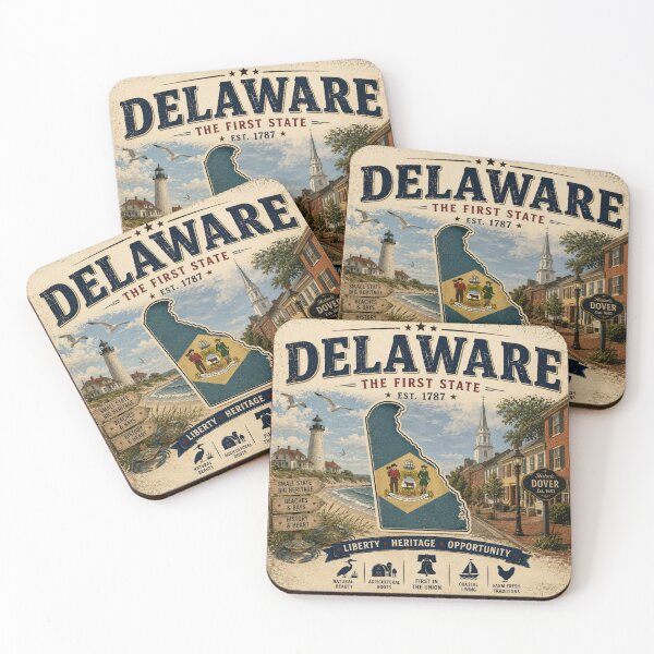 Item preview, Delaware – US Cities Collection designed and sold by SlanPOD.
