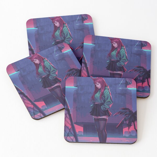 Item preview, Neon Fox Girl City Scene designed and sold by TobinMercer.