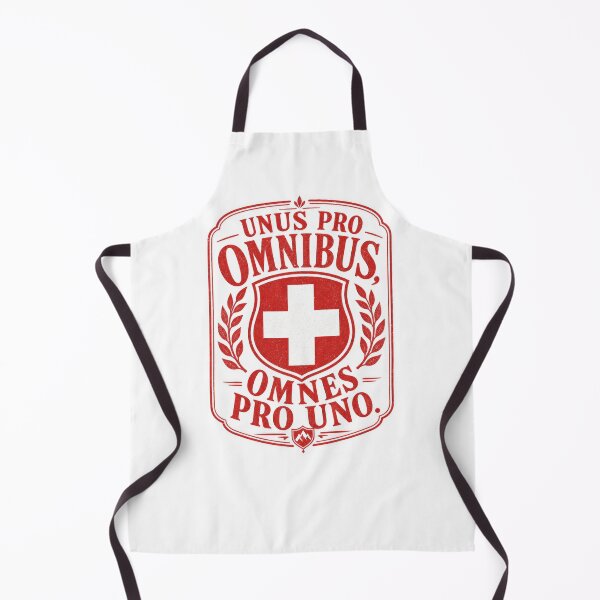 Item preview, Swiss Latin Motto Retro Swiss Flag Emblem designed and sold by AntiqueImages.