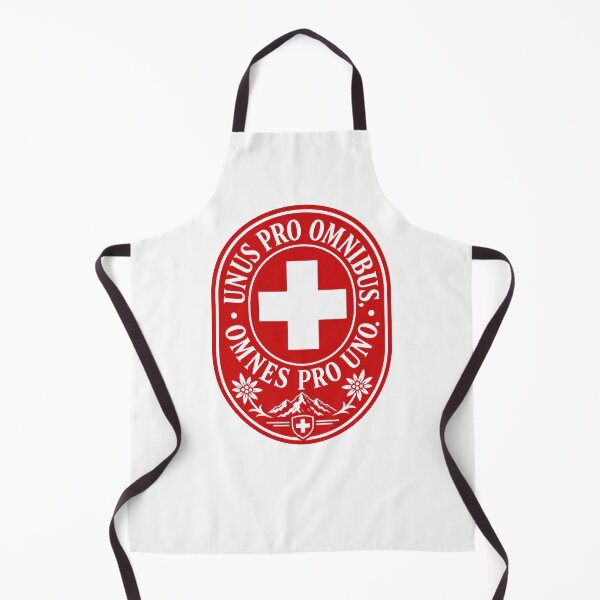 Item preview, Swiss Latin Motto Cross Alps and Edelweiss Emblem designed and sold by AntiqueImages.
