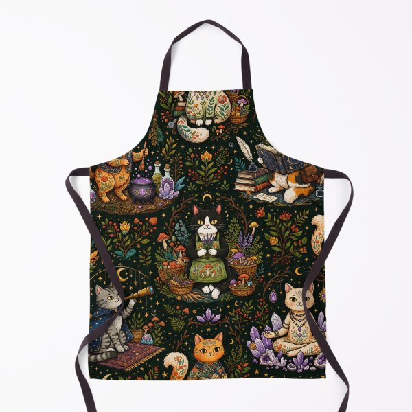 Item preview, Enchanted Mystic Cats Pattern designed and sold by Iampoji.