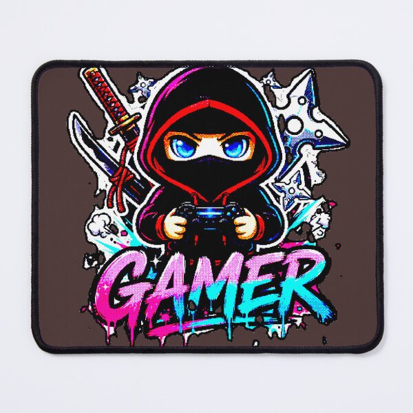 Item preview, Ninja Gamer Chibi | Esports Mascot with Controller designed and sold by AstronautMerch.
