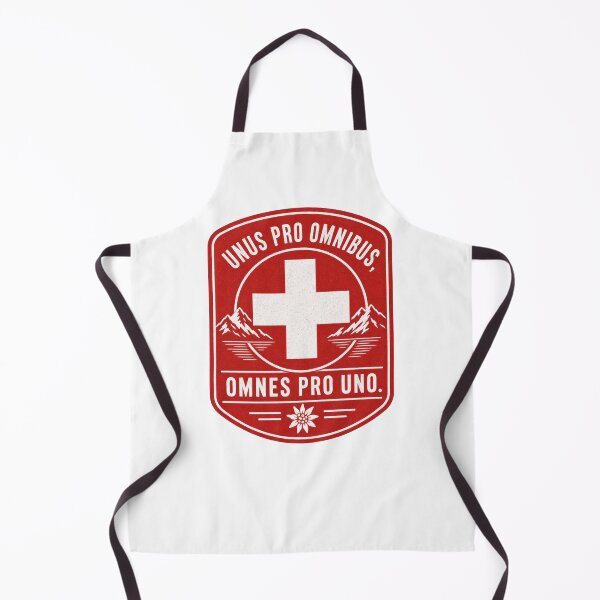 Item preview, Switzerland Latin Motto Retro Alpine Cross Badge designed and sold by AntiqueImages.