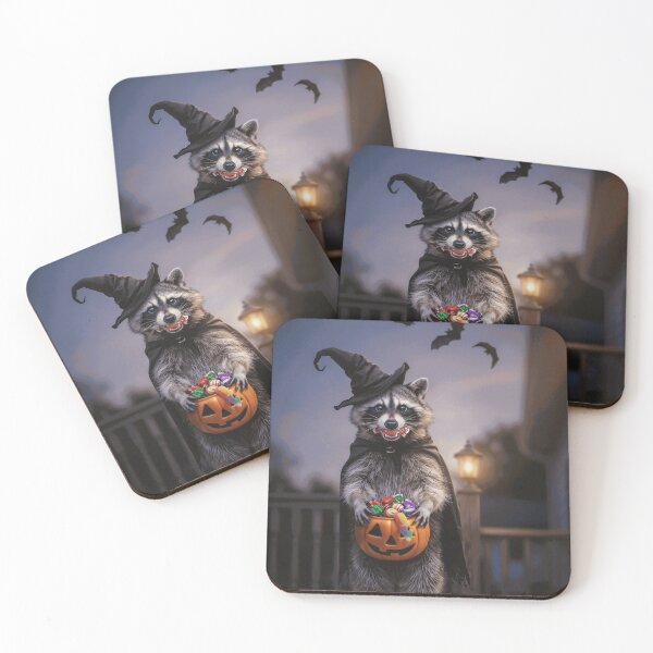 Item preview, Halloween Raccoon with Candy Bucket designed and sold by TobinMercer.