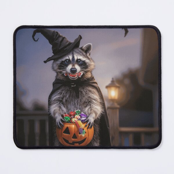Item preview, Halloween Raccoon with Candy Bucket designed and sold by TobinMercer.