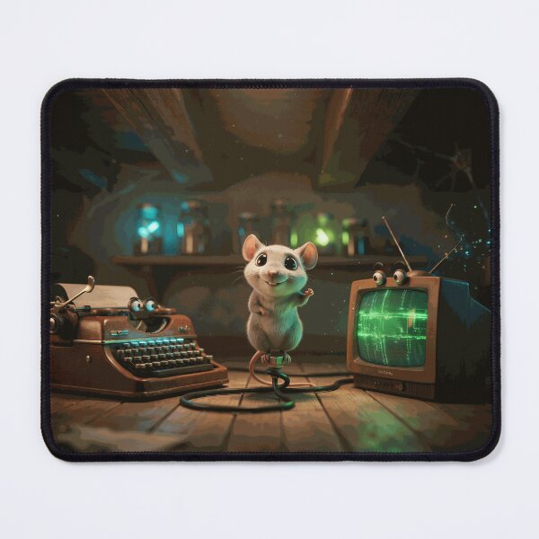 Item preview, Curious Mouse in a Retro Technology Lab designed and sold by NilsDervaux.