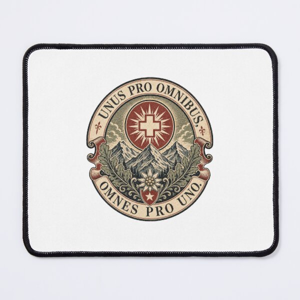 Item preview, Swiss Latin Motto Vintage Alpine Hiking Switzerland designed and sold by AntiqueImages.