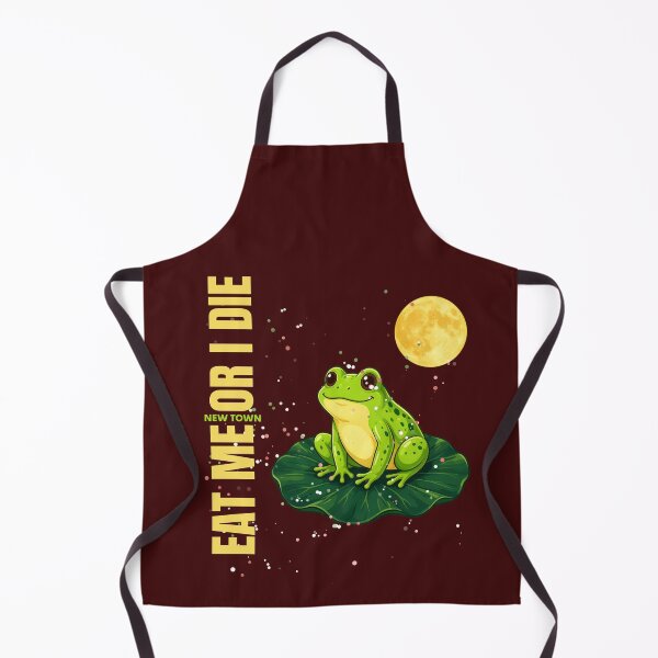 Item preview, Frog sitting on a lily pad under moonlight with the phrase "Eat me or I Die" designed and sold by DVerse Studio.