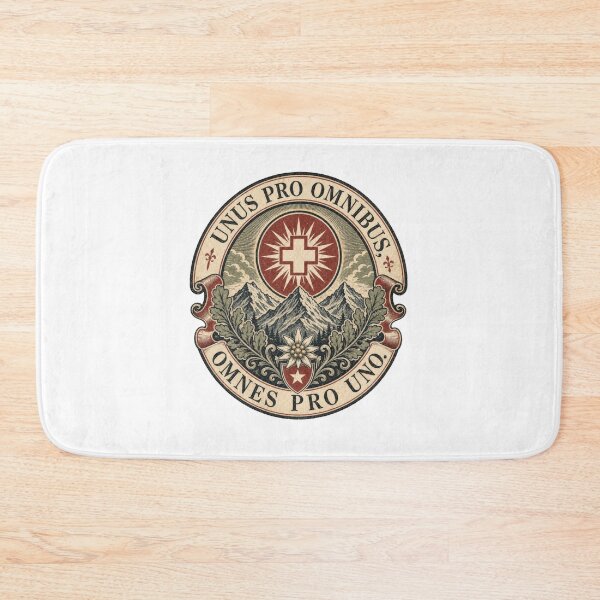Item preview, Swiss Latin Motto Vintage Alpine Hiking Switzerland designed and sold by AntiqueImages.